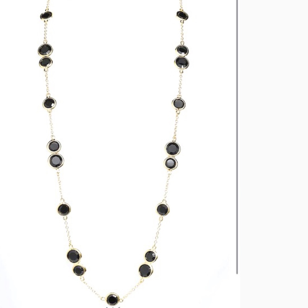Kate Spade Confetti Long Necklace in Black/Gold